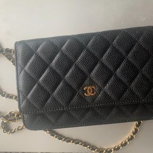 Chanel Wallet on Chain  Caviar/gold